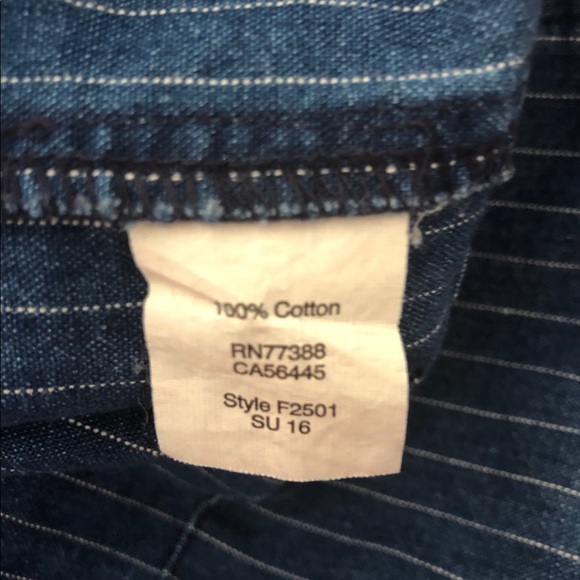 J Crew Striped Denim Dress Size 00 - Picture 6 of 6